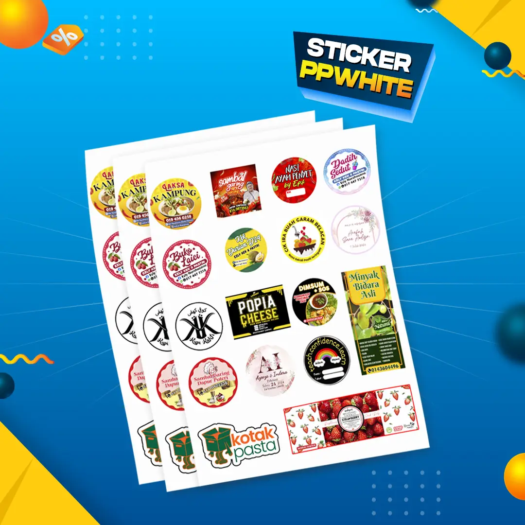Sticker Label PP White