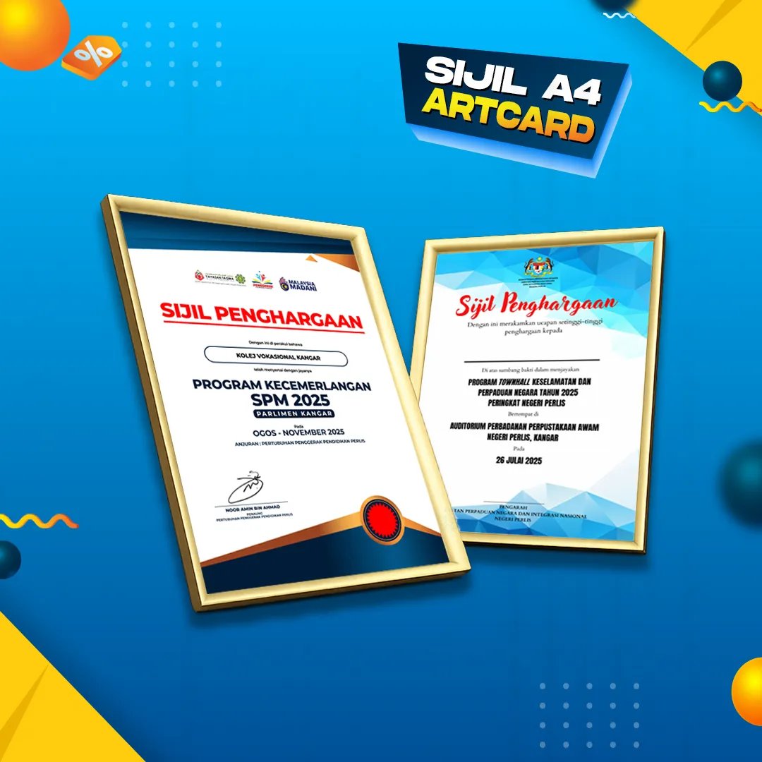 Cetak Artcard/Sijil A4 thumbnail 2