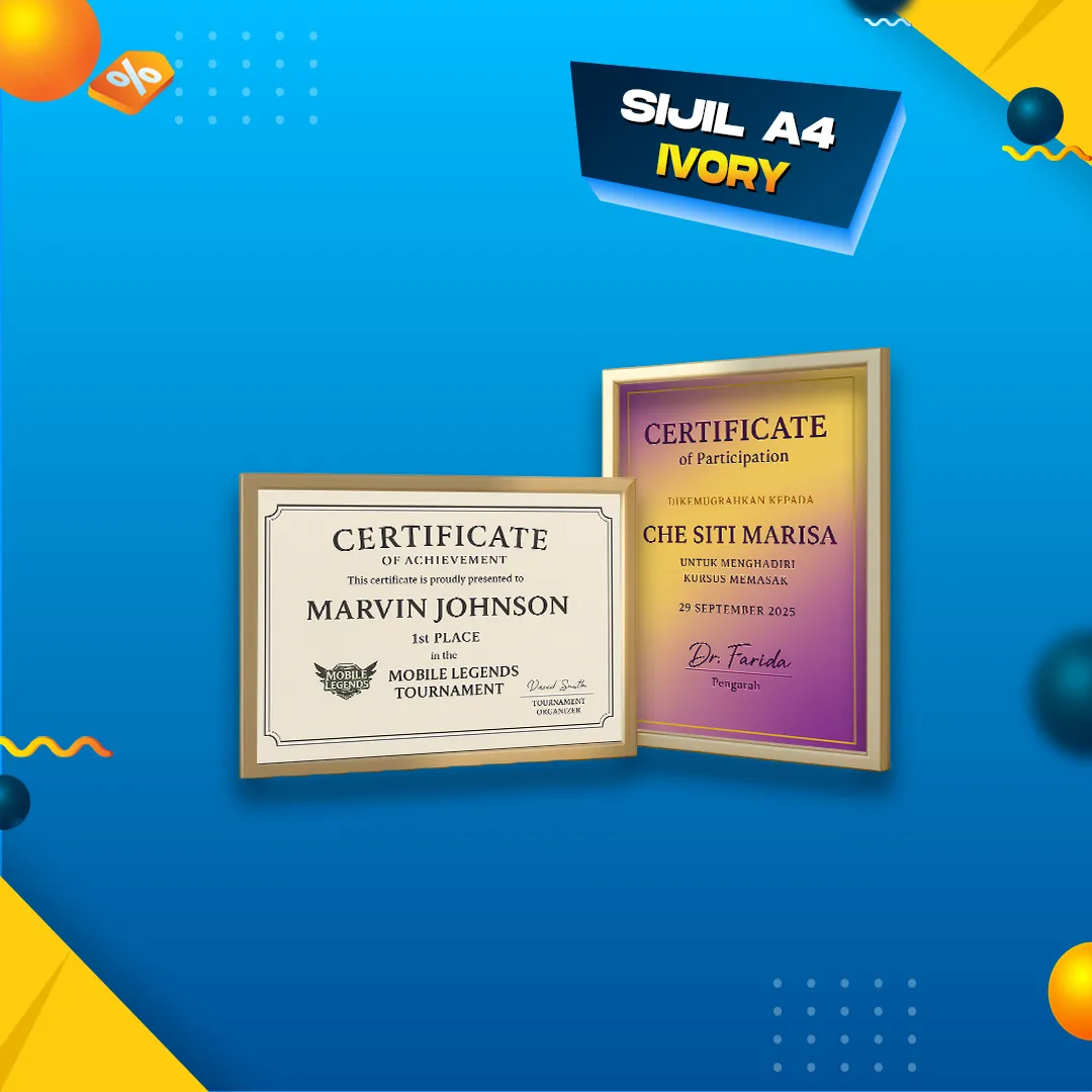 Cetak Ivory/Sijil A4